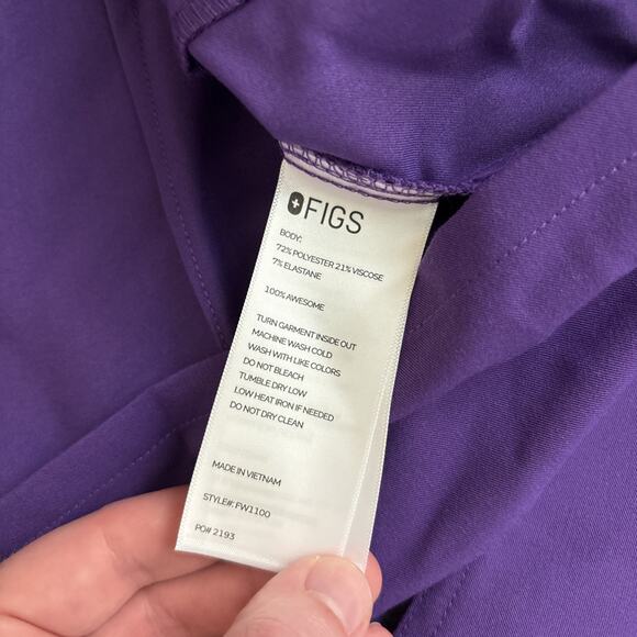 FIGS Scrub Set Womens Sz XL Casma/ Sz 2XL Livingston Purple Technical NWT - Picture 4 of 7